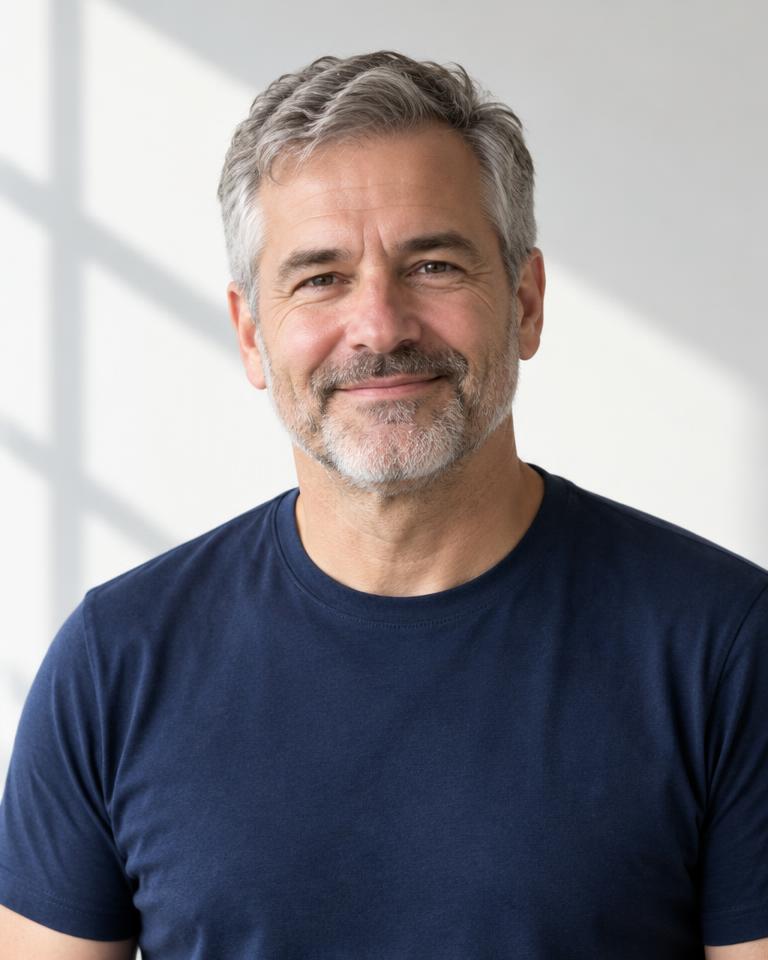 AI-generated portrait for illustrative instructor Andrés Salazar
